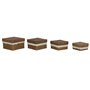 Set de basket Home ESPRIT Blanc Naturel Fibre naturelle Boho Usé (4 Pièces)