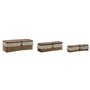 Set de basket Home ESPRIT Blanc Naturel Fibre naturelle Boho Usé (3 Pièces)