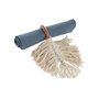 Rond de serviette Home ESPRIT Naturel Acacia Macramé 13 x 1 x 18 cm 4 Pièces