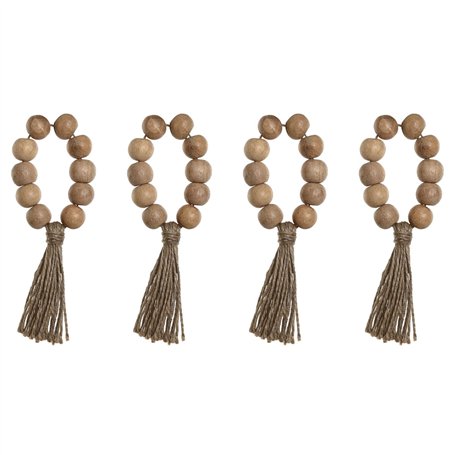 Rond de serviette Home ESPRIT Naturel Jute Acacia Macramé 7