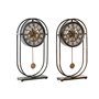 Horloge de table Home ESPRIT Noir Doré Vintage (2 Unités)