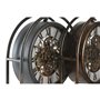 Horloge de table Home ESPRIT Noir Doré Vintage (2 Unités)