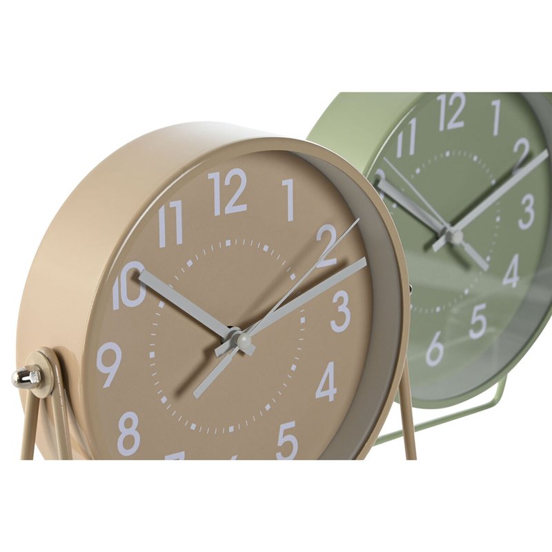 Image secondaire de Horloge de table Home ESPRIT Beige (2 Unités)