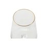 Verre à pied évasé de champagne et de cava Home ESPRIT Transparent Doré Verre 400 ml (6 Unités)