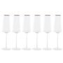Verre à pied évasé de champagne et de cava Home ESPRIT Transparent Doré Verre 400 ml (6 Unités)