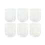 Set de Verres Home ESPRIT Transparent Verre Avec relief 360 ml (6 Unités)