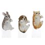 Figurine Décorative Home ESPRIT Blanc Marron Gris Orange animaux 9 x 9 x 15