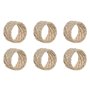 Rond de serviette Home ESPRIT Blanc Naturel Bambou Rotin 5 x 5 x 3 cm