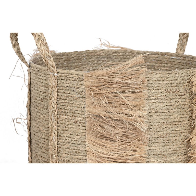 Image secondaire de Set de basket Home ESPRIT Naturel Herbier marin Tropical (2 Pièces)