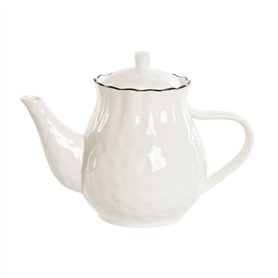 Théière Home ESPRIT Blanc Marron Porcelaine 1 L