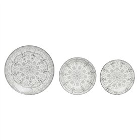 Assiettes Home ESPRIT Gris clair Porcelaine Scandi 18 Pièces