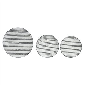 Assiettes Home ESPRIT Bleu Porcelaine Rayures méditerranéen 18 Pièces