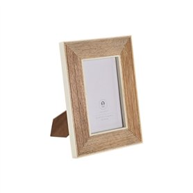 Cadre photo Home ESPRIT Blanc Naturel Résine Bois de manguier Urbaine