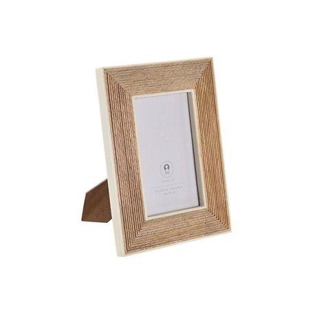 Cadre photo Home ESPRIT Blanc Naturel Résine Bois de manguier Urbaine