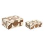 Boîte à bijoux Home ESPRIT Noir Naturel Résine Acacia 18 x 13 x 7