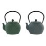Théière Home ESPRIT Bleu Vert Acier inoxydable Fer 1 L (2 Unités)