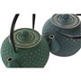 Théière Home ESPRIT Bleu Vert Acier inoxydable Fer 1 L (2 Unités)