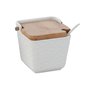 Sucrier Home ESPRIT Blanc Naturel Bambou Porcelaine 10