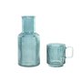 Bouteille d'eau Home ESPRIT Bleu Vert Verre 1 L (2 Unités)