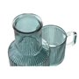 Bouteille d'eau Home ESPRIT Bleu Vert Verre 1 L (2 Unités)