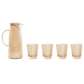 Ensemble de verres avec bouteille Home ESPRIT Ambre Verre Borosilicaté 1