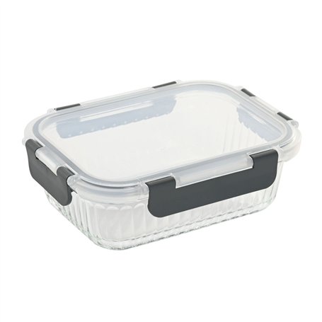 Boîte à lunch Home ESPRIT Transparent polypropylène Verre Borosilicaté 640 ml