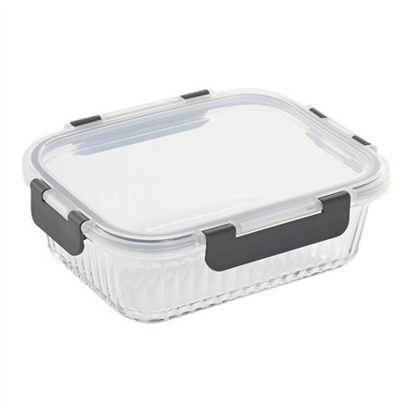 Boîte à lunch Home ESPRIT Transparent polypropylène Verre Borosilicaté 1 L
