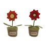 Support de porte Home ESPRIT Polyester Jute 14 x 14 x 33 cm (2 Unités)