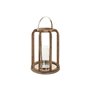 Bougeoir Home ESPRIT Marron Argenté Naturel Verre Bois de manguier 30 x 30 x 42 cm