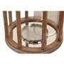 Bougeoir Home ESPRIT Marron Argenté Verre Bois de manguier 30 x 30 x 53 cm