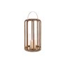 Bougeoir Home ESPRIT Marron Argenté Verre Bois de manguier 30 x 30 x 53 cm