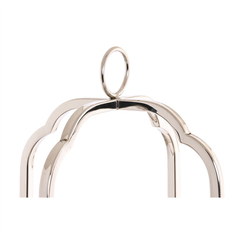 Image secondaire de Bougeoir Home ESPRIT Argenté Verre Acier 21 x 21 x 62 cm