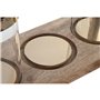Bougeoir Home ESPRIT Marron Acier Bois de manguier 51 x 19 x 33 cm