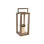 Bougeoir Home ESPRIT Marron Acier Bois de manguier 25 x 25 x 54 cm