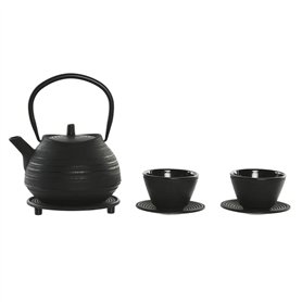 Théière Home ESPRIT Noir Acier inoxydable Fer 800 ml