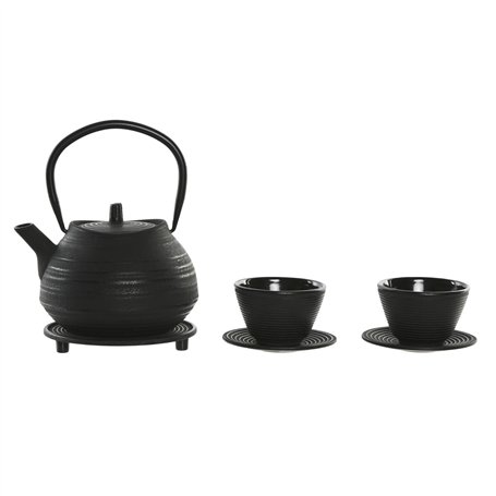 Théière Home ESPRIT Noir Acier inoxydable Fer 800 ml