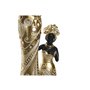 Figurine Décorative Home ESPRIT Blanc Noir Doré Africaine 10 x 7 x 31 cm (2 Unités)