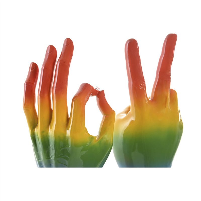 Image secondaire de Figurine Décorative Home ESPRIT Multicouleur Main 16 x 10 x 36 cm (2 Unités)