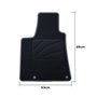 Set de tapis de voitures OCC Motorsport OCCMS0003GD Noir Gris foncé Maserati Levante 2016 5 Pièces