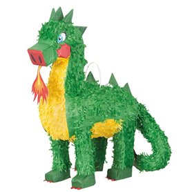Unique Party 65995 Pinata 3D en Forme de Dragon-Vert-1 pièce
