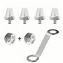 12 crampons de rechange pour chaussures de football robustes en aluminium avec clé à taquet pour entraînement optimal et rugby, 