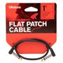 D'Addario Accessories Classic Series Câble plat pour guitare – Câble de pédale de guitare avec extrémités de ¼ pouce – Durable e