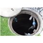 Jauge pour citerne d´eau de pluie, cuve, récupérateur. Ecometer S - Capteur de niveau d'eau ultrason (à batteries) et écran émet