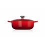 Le Creuset Sauteuse signature en fonte émaillée, 3,5 l, cerise