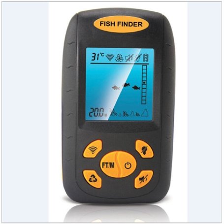 NUZAMAS Détecteur de poisson portable avec capteur filaire et écran LCD pour bateau