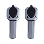NUZAMAS Lot de 2 supports de canne à pêche en acier inoxydable 316 de qualité marine à montage encastré avec bouchon d'étanchéit