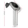 NUZAMAS Lot de 2 supports de canne à pêche en acier inoxydable 316 de qualité marine à montage encastré avec bouchon d'étanchéit