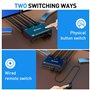 YOUTINGHDAV Commutateur KVM 2 PC, 2 moniteurs, commutateur KVM Displayport 4K @ 144 Hz, Displayport 1.4 KVM Switch double écran,