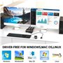 YOUTINGHDAV Commutateur KVM 2 PC, 2 moniteurs, commutateur KVM Displayport 4K @ 144 Hz, Displayport 1.4 KVM Switch double écran,