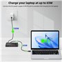YOUTINGHDAV Commutateur KVM 2 PC 2 moniteurs USB C, commutateur KVM double moniteur HDMI pour 2 ordinateurs portables, 2 ports U
